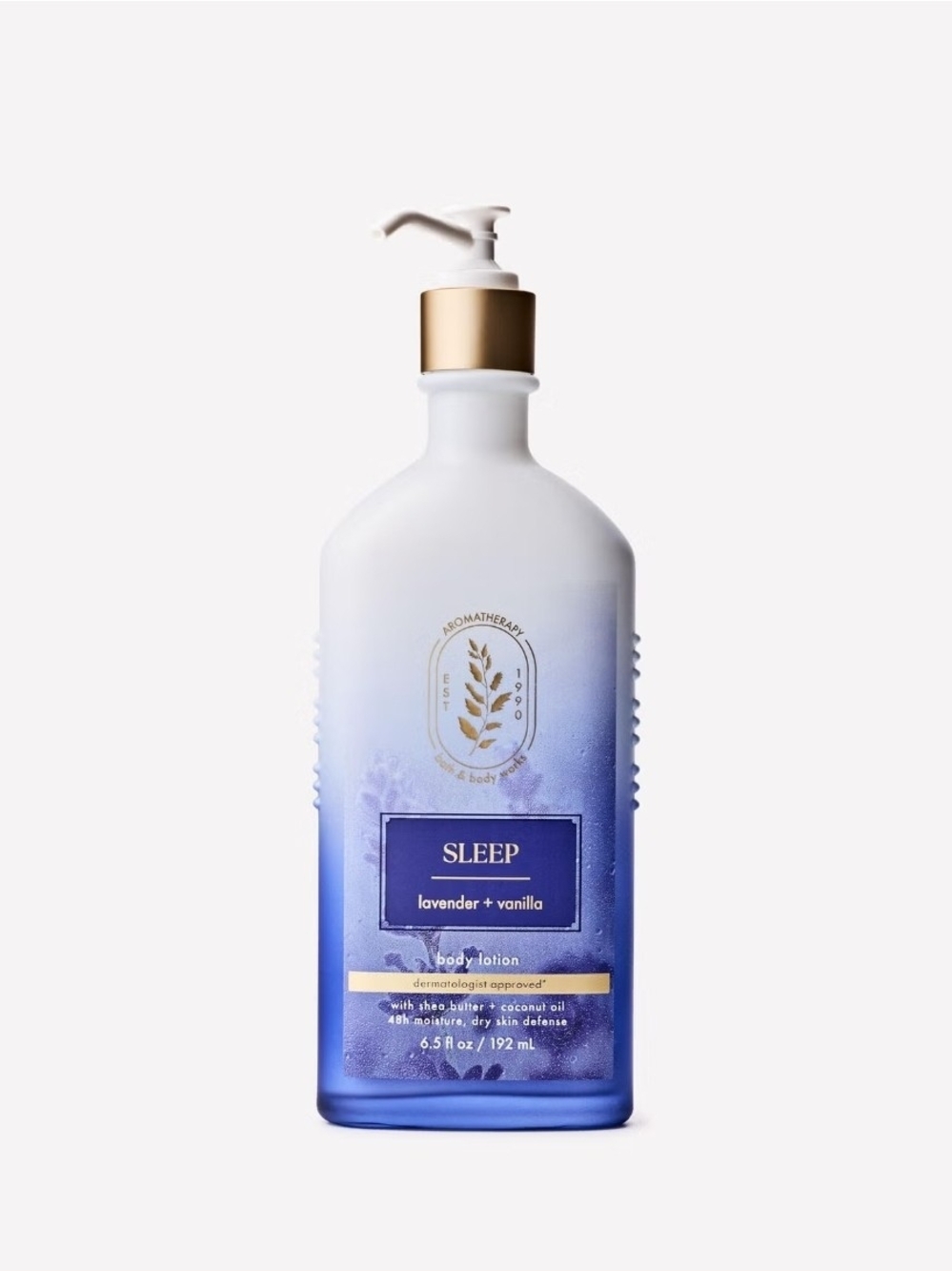 Bath & Body Works Sleep Lavender + Vanilla Lotion - Blue/White/Gold